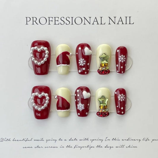 #3003  christmas handmade press on nails